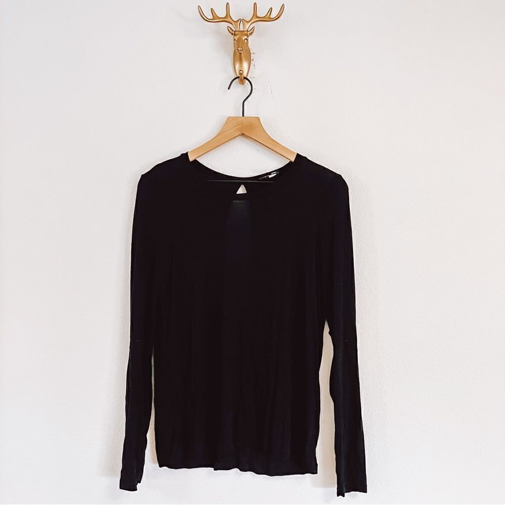 WILFRED FREE Women's Black Long Sleeve Light Sweater Top Size Small